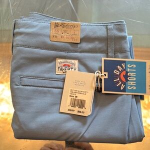 Faherty All Day Shorts NWT 36” Weathered Blue
